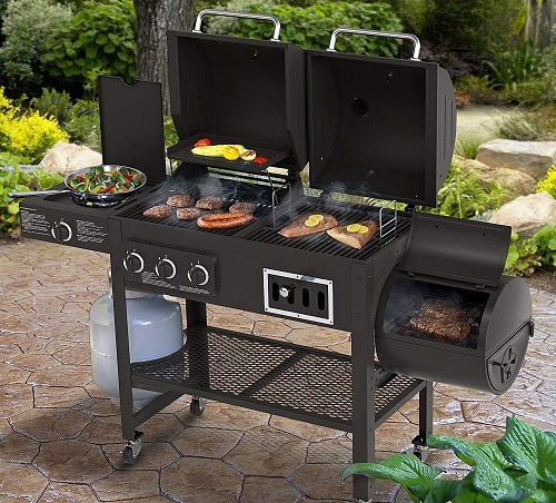 Gas-Propane And Charcoal Grill & BBQ Combo