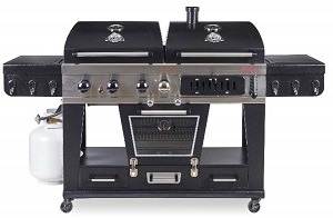 gas grill with built-in smoker box