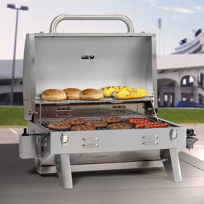 smoke hollow 205 stainless steel tabletop lp gas grill